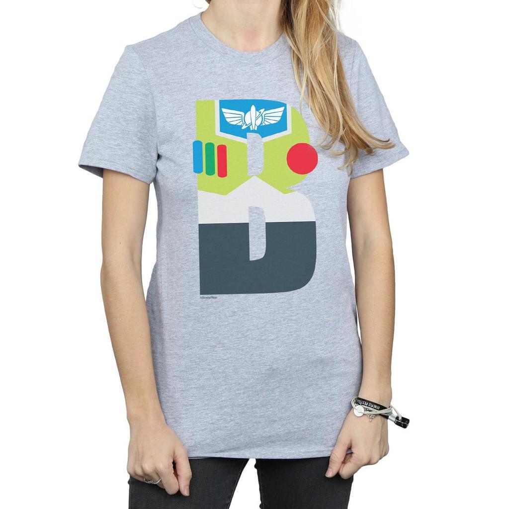 Disney Womens/Ladies Alphabet B Is For Buzz Lightyear Cotton Boyfriend T-Shirt