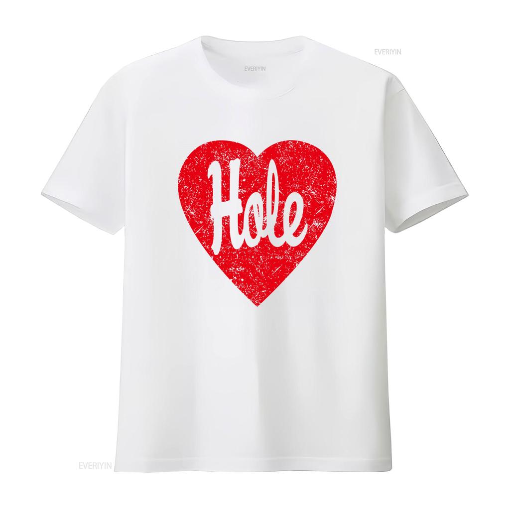 Hole Alt Rock Band Vintage Red Heart Logo T Shirt American Alternative Grunge Music Group Concert Tour vintage Washed