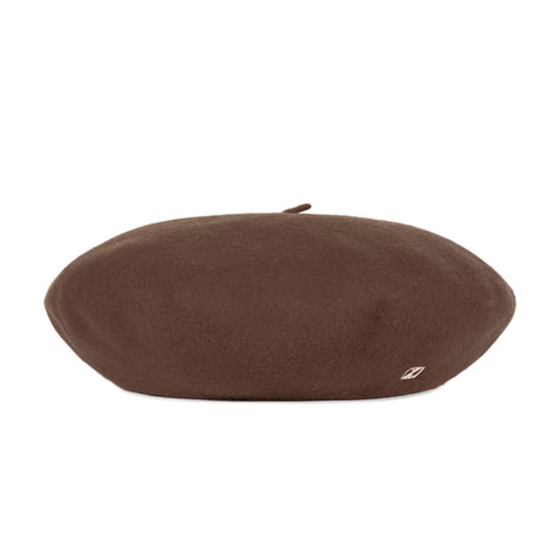 VARZAR VA Square Studded Wool Beret Brown