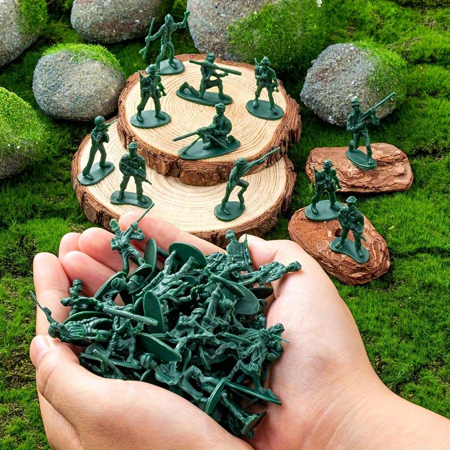 36pcs Miniature Plastic Soldier Models - 1.96 Inch Multicolor Military Figures for Party Decor, Birthday Gifts, Collectibles JXB