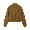 European and American cross-border autumn and winter new women's clothing crew neck fashion American bomber jacket casual versatile woolen jacket