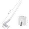Flexible Silicone Toilet Brush 360° Rotation Long Handle Wall Mounted