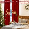 2pcs, 2D FLAT PRINTING Curtains (Without Rod) FestiveDecor Holiday Curtains Durable Polyester Curtains Art Deco Festive