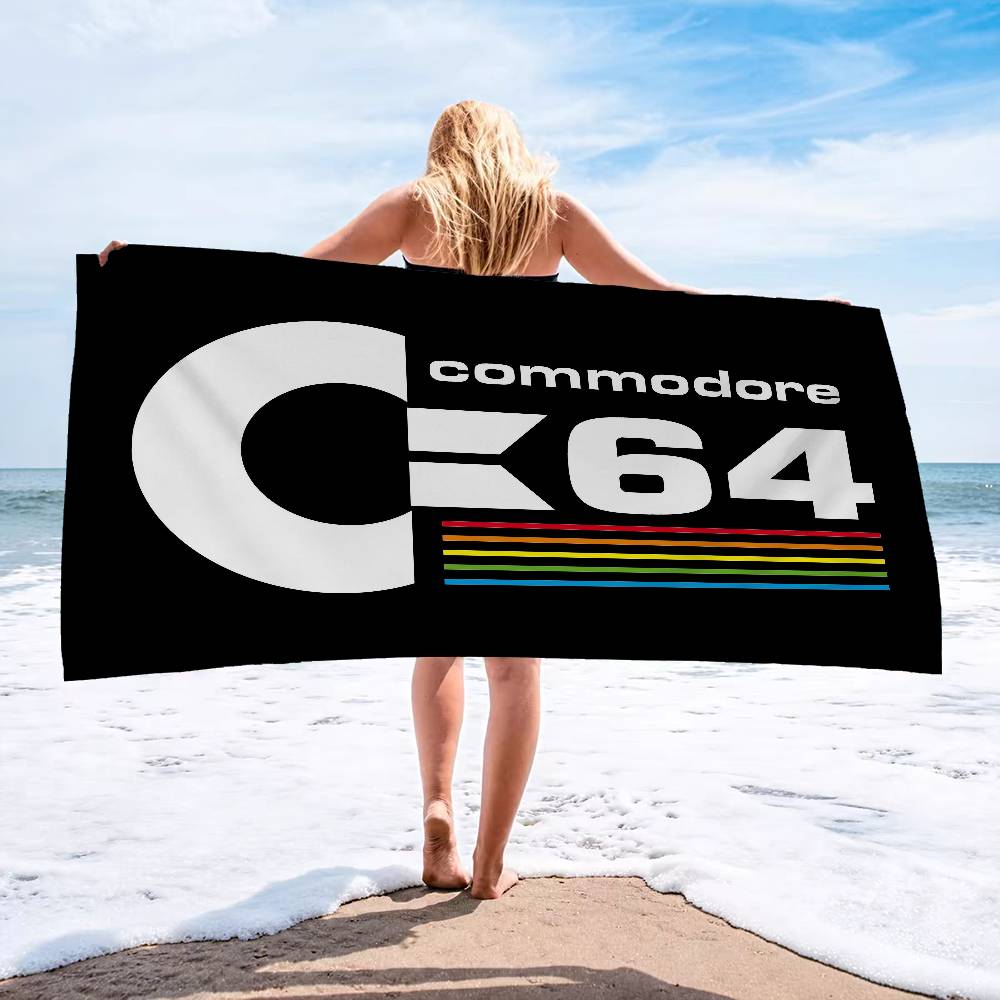 Computer Model Commodore 64 Microfiber Printed Beach Towel Mountain Climbing Yoga Beach Swimming Running Absorbent Soft Towel