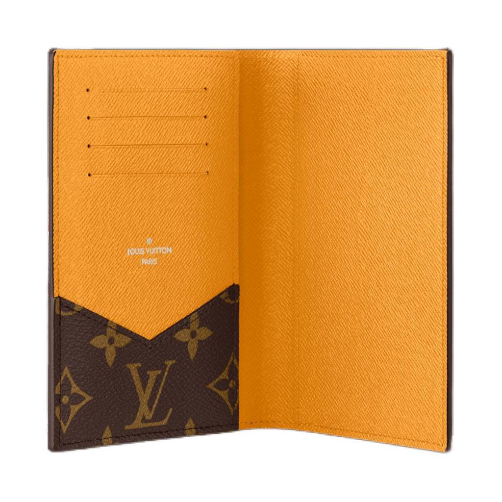 Louis Vuitton Passport Cover Safran Yellow/Brown Monogram Canvas Men Wallets M12827