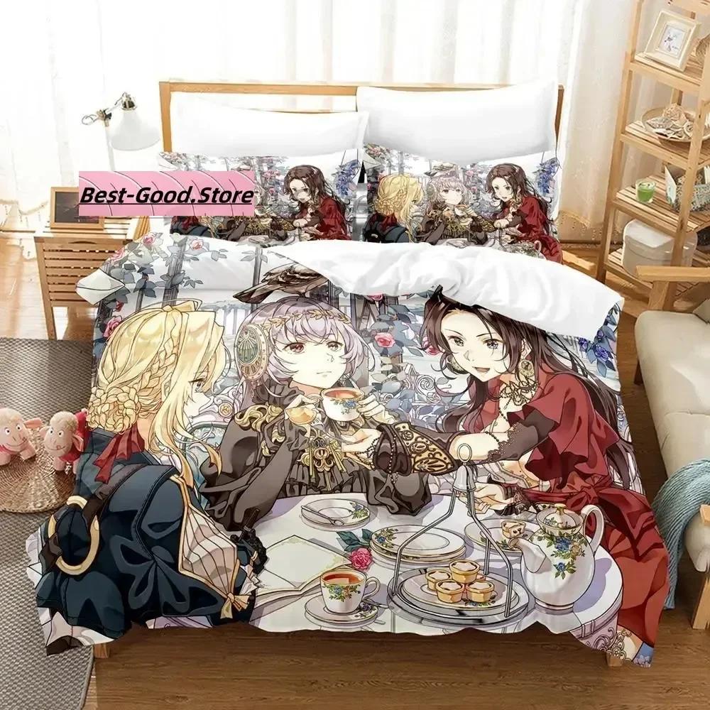 Violet Evergarden Bedding Set Single Twin Printed Bed Set With Pillowcase Duvet Cover Soft Single Double Queen Super King Size