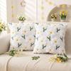 Embroidery Daisy Spring Pillow Covers Soft Plush Throw Pillow Cases  Home Sofa Decor