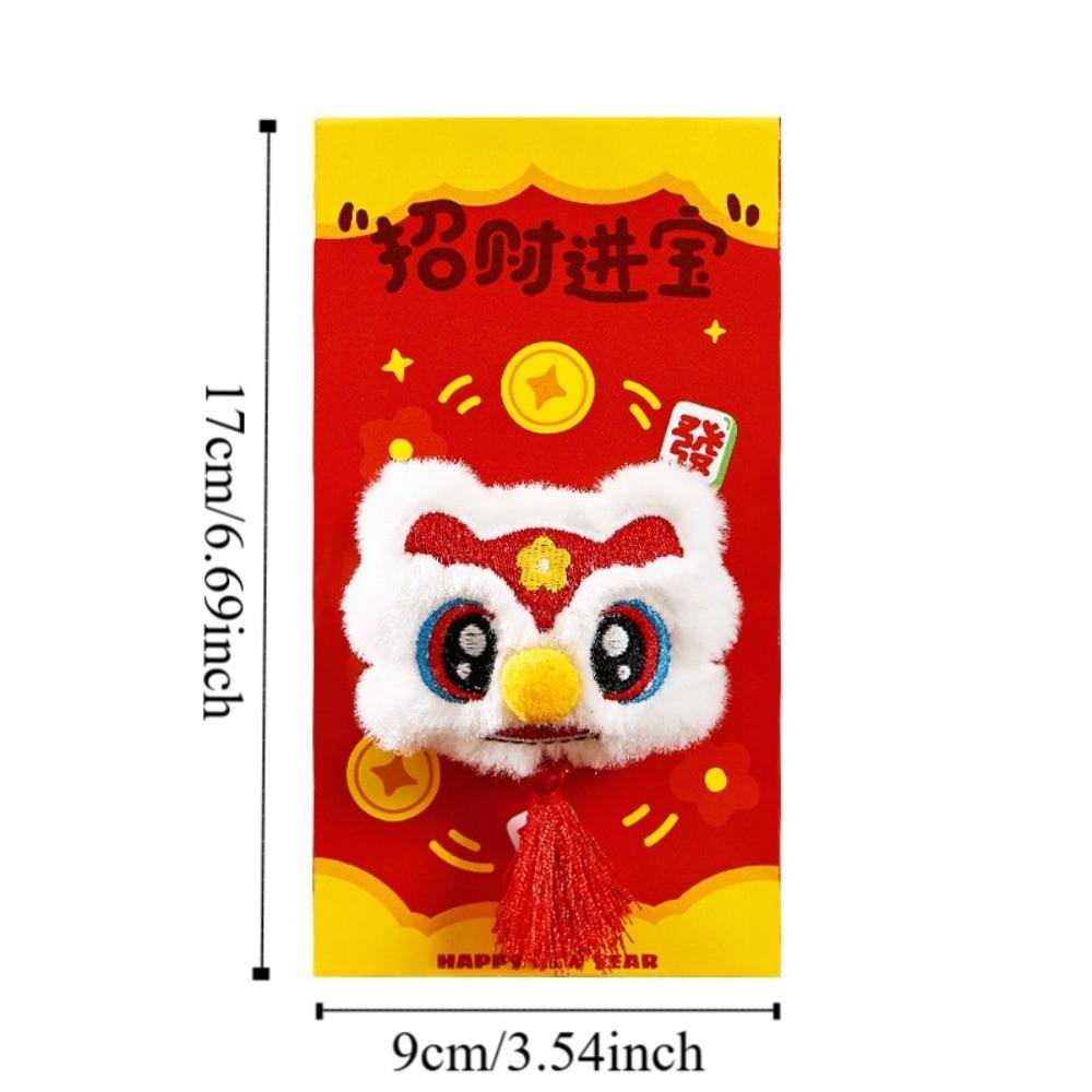 Cute Chinese Style 3D Horse Red Envelope 3D Pony Lion Dance Money Pouch Best Wishes Cartoon Lucky Cat Hongbao Wedding
