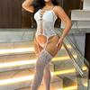 Dámské Body Suit Body Punčochy Sex Erotické Teddy Spodní prádlo Rozkrok Síťované Porno Sexy kostýmy