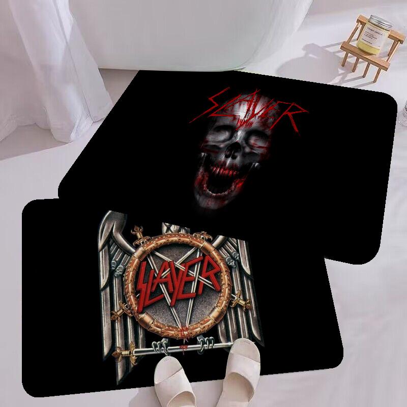 Slayer Zespół Heavy Metal Muzyka Dywanik Podłogowy Antypoślizgowy Wchłaniający Wodę Długi Pasek Poduszka Mata do Sypialni Dywanik Powitalny