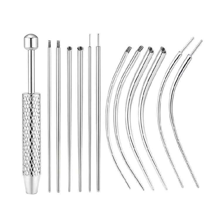 Edelstahl Piercing Kugelgreifer und Einführwerkzeug Set Piercing Zubehör Geeignet für Schmuckwechsel