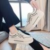 Thick-soled Heightening Little White Shoes Sneakers Ins Tide 2025 Spring and Autumn Super Fire Port Style Chic Student Muffin Single Shoes Women