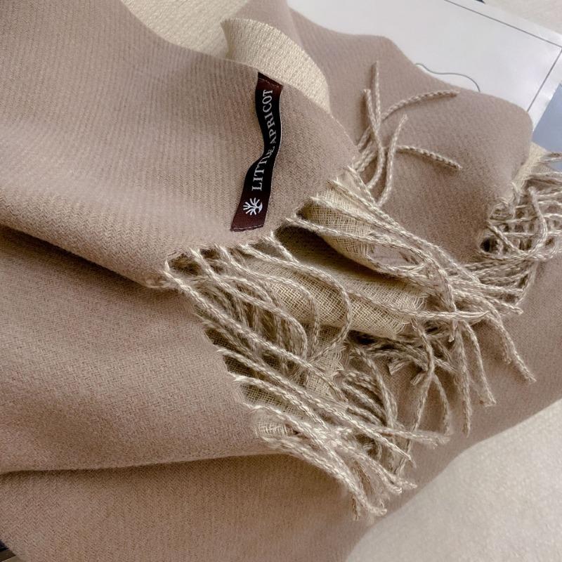 Double-sided Good Quality Solid Color Scarf Women's Winter Versatile Simple Long Shawl Earth Color Scarf