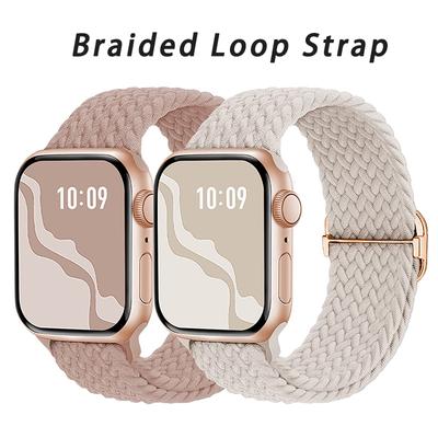 Cinturino Braided Loop Per Apple watch Ultra Band 49mm 44mm 40mm 45mm 41mm 42mm 38mm Elastico Solo bracciale iWatch serie 8 7 6 se 3