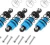 4-Piece Aluminum Alloy Shock Absorber Damper Set for Tamiya TT-01, TT-02, TT02 (1/10 Scale) RC Car Upgrade Parts and Accessories (Color: Blue)