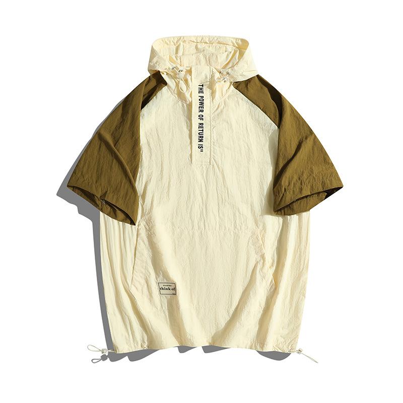 

Футболка с коротким рукавом с капюшоном Dm Summer для мальчиков, свободная, из шелка, быстросохнущая, с коротким рукавом, футболка Plus Fat Plus Plus Size Top XXXXXL хаки