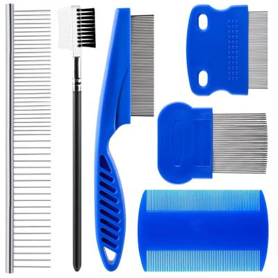Flea Comb Set, 6-piece Set, Pet Comb, Flea Removal, Close-toothed Comb, Dog Comb, Floating Hair Removal, Row Comb, Cat Comb