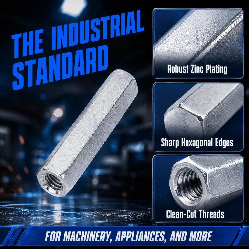 5pcs Coarse Threaded Rod Connector Fully Threaded Studding Fasteners For Studding Connector