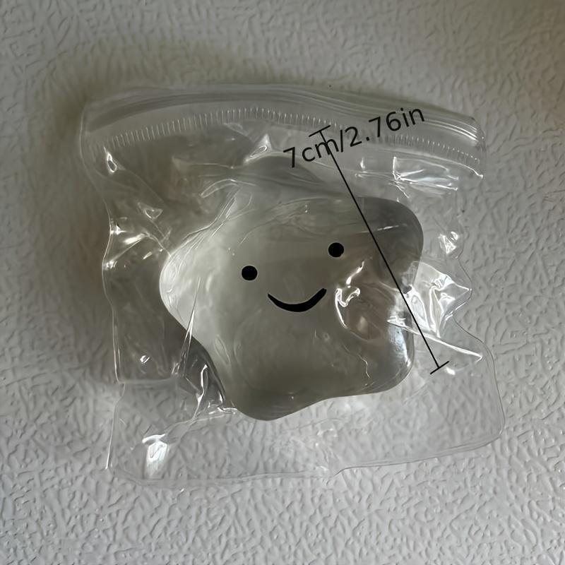 

Sticky Hand Toy, Ultra Soft TPU Squishy Toy with Cute Face Design, Funny New Year Gift for Office Home School прозорий