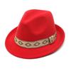 Top Hat British Classic Jazz Hat Wool Hat Small Rolled Brim Hat Tibetan Cowboy Top Hat