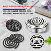 Mosquito Coils Holder Stainless Steel Mosquito Coil Box with Cover Round Mosquito Coil Tray Easy To Clean Anti-Mosquito Supplies