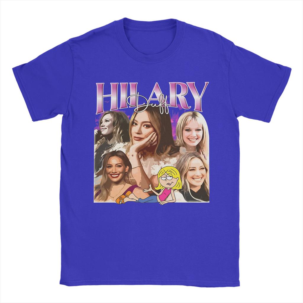 Unisex Vintage Hilary Duff Musician 2026 Tour T Shirts 100 Cotton Tops Fashion Short Sleeve Crew Neck Tees Summer TShirts
