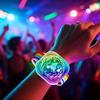Mini Disco Ball LED Glow Bracelet | Portable Party Wristband Light with Suction Cup, Color-Changing, 4-Color Mode, Battery Powered