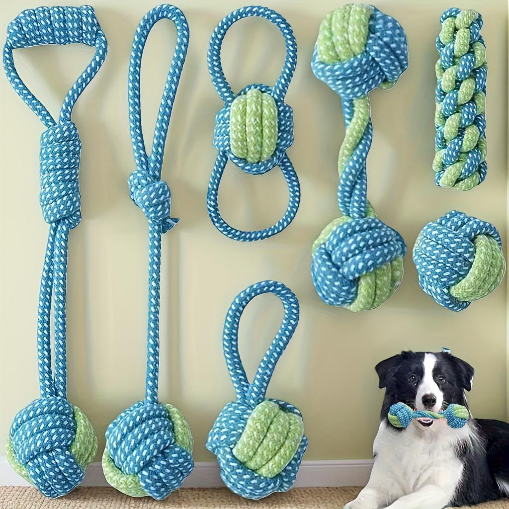 

7 шт. Игрушки для жевания для агрессивных жевателей, Игрушки для прорезывания зубов для средних и крупных пород, Прочные аксессуары для домашних животных для собак