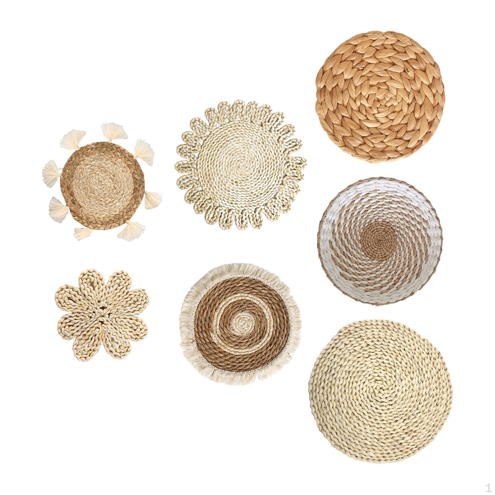 

Подвесная тканая настенная корзина, коврики для столовых приборов, праздничная обеденная тарелка, коврик для стола, декор для