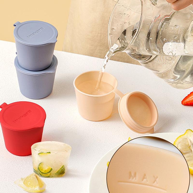 3 шт./набір Силіконова форма для кубиків льоду Швидко заморожуйте Силіконовий льдогенератор Крижана чашка Креативне відро для льоду Циліндр для льоду Віскі Пивовар