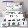 Among Us Custom Name Pattern Bedding,Quilt Set Quilt Cover Pillowcase Home Birthday Gift(1 * Duvet Cover + 2 * Pillowcase, Without Core)