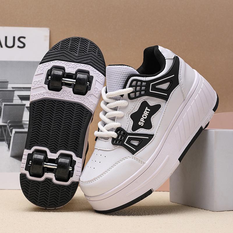 Summer Kids' Four-Wheel Light-Up Roller Skates for Boys and Girls