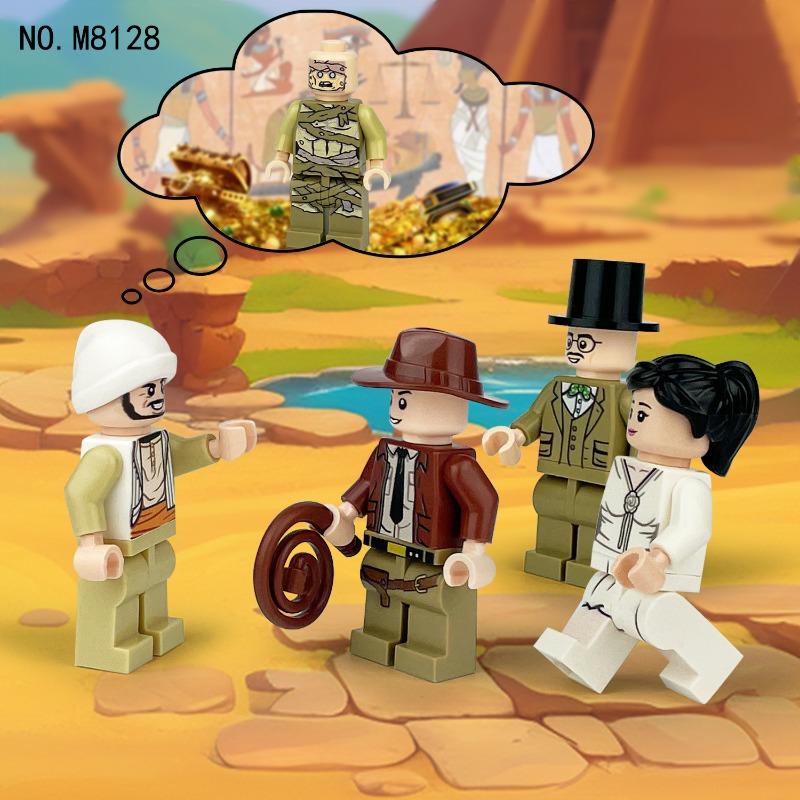 Abenteuer-Räuber Ägyptische Puppe M8128 Kinder zusammengebautes kleines Spielzeug Kinderspielzeug, Geburtstagsgeschenke, Zeichentrickfiguren