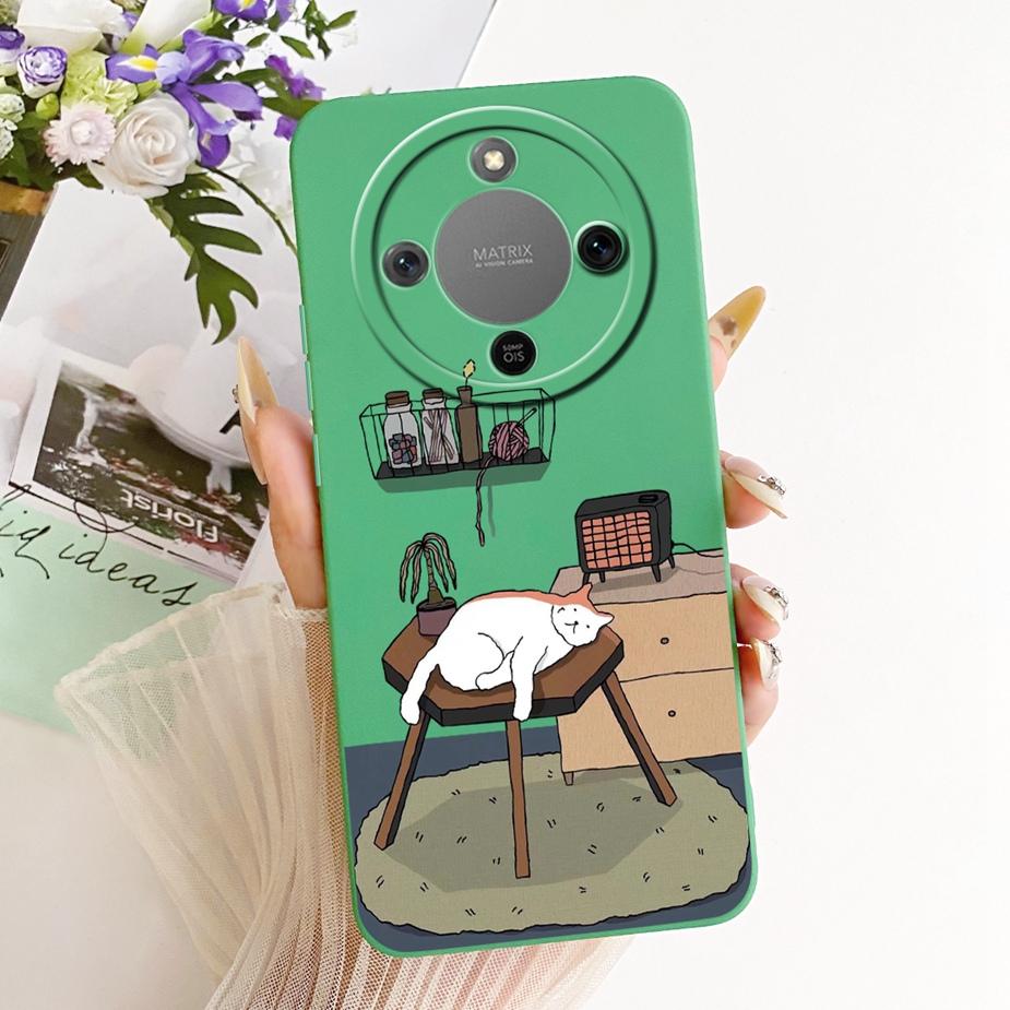 For Honor X9d Case MTN-NX1 Cute Dinosuar Cartoon Cover Soft TPU Phone Cases For Honor Magic 8 Lite X 70 HonorX70 HonorX9d Fundas