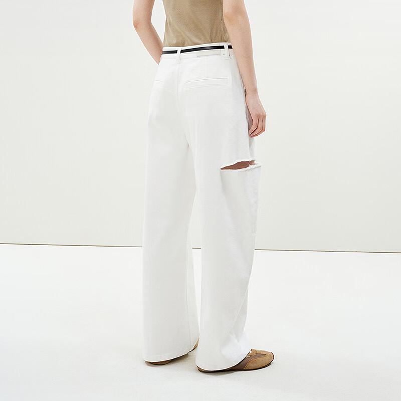 LESS 2025 Spring Casual Cotton Curved Jeans