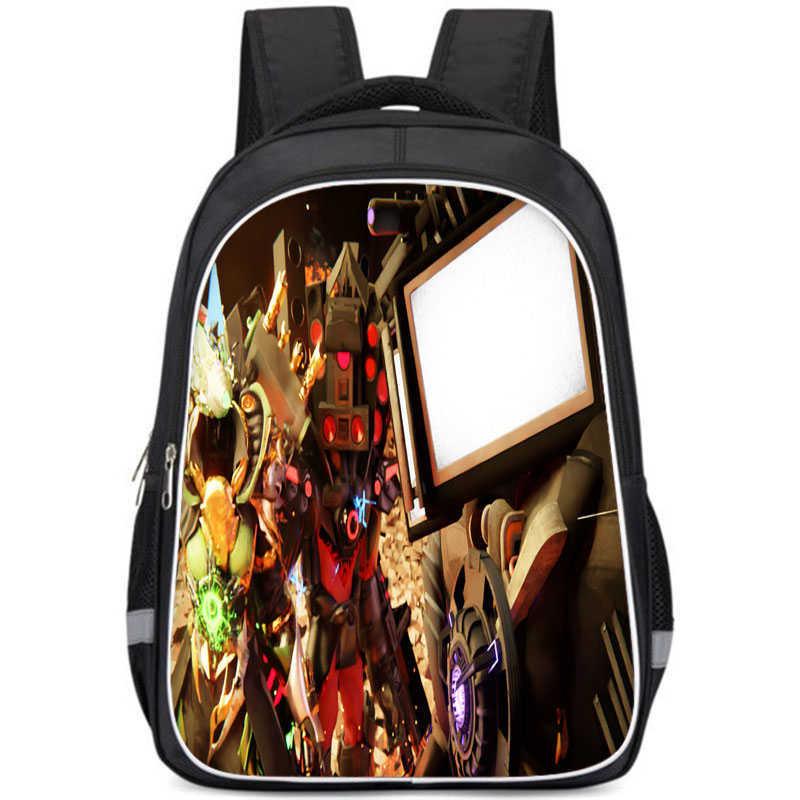 Cartoon Anime Themed Large Capacity Double Layer Backpack For Boys In Oxford Fabric
