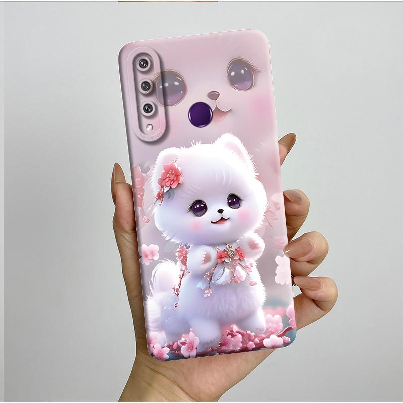 Für Huawei Y6p Hülle MED-LX9 Hübsche Schmetterlingsblumen Coque Weiche Flüssigsilikon Handyhülle Für Huawei Y7p Y 6p 2020 Rückseite