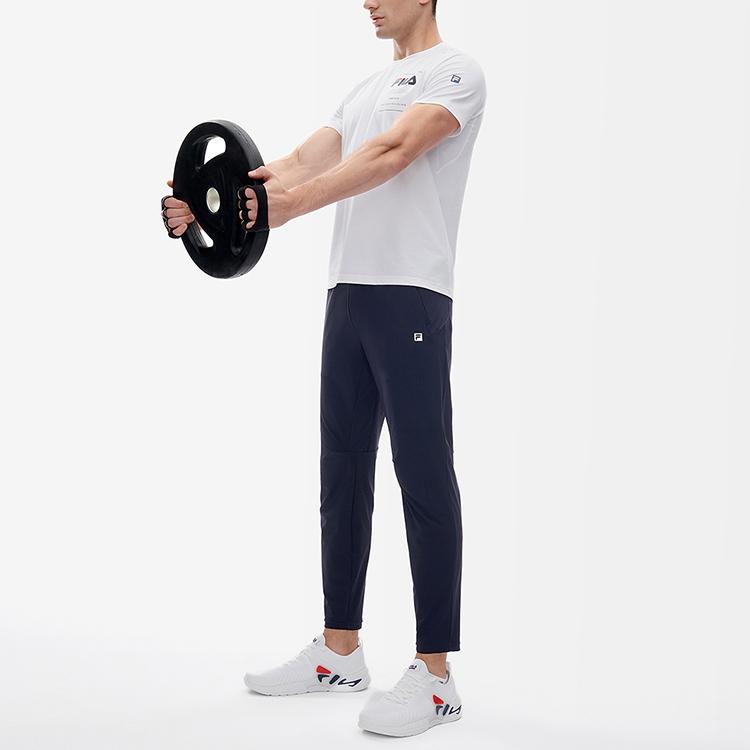 Fila Athletics Logo Print Round Neck Short Sleeve T-Shirt SS22 Men Tops Jade-White A11M221104FWT