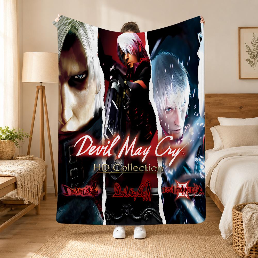 Devil May Cry Spiel Überwurf 240g Flanelldecke, geeignet für Sofas, Betten, Büros, exquisites Geschenk
