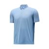 Light Blue Breathable Simple Polo Shirt Unisex Tops 452520203-3