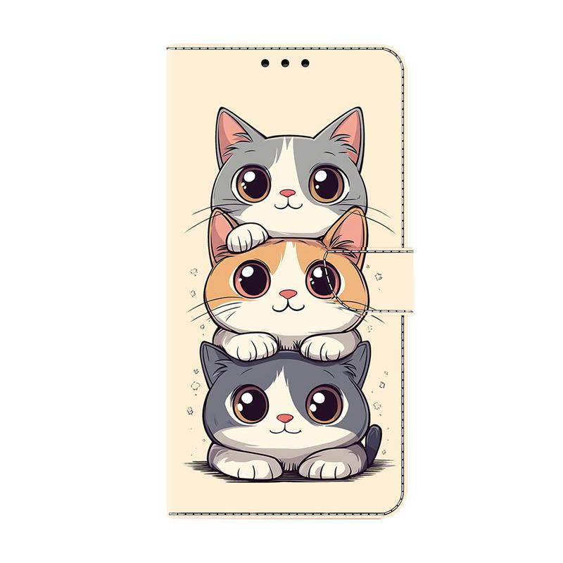 Cat Paint Cover for Samsung Galaxy A37 A57 A17 A07 A56 A36 A26 A16 A06 A55 A35 A25 A15 A54 A34 A14 Capa Phone Wallet Phone Case