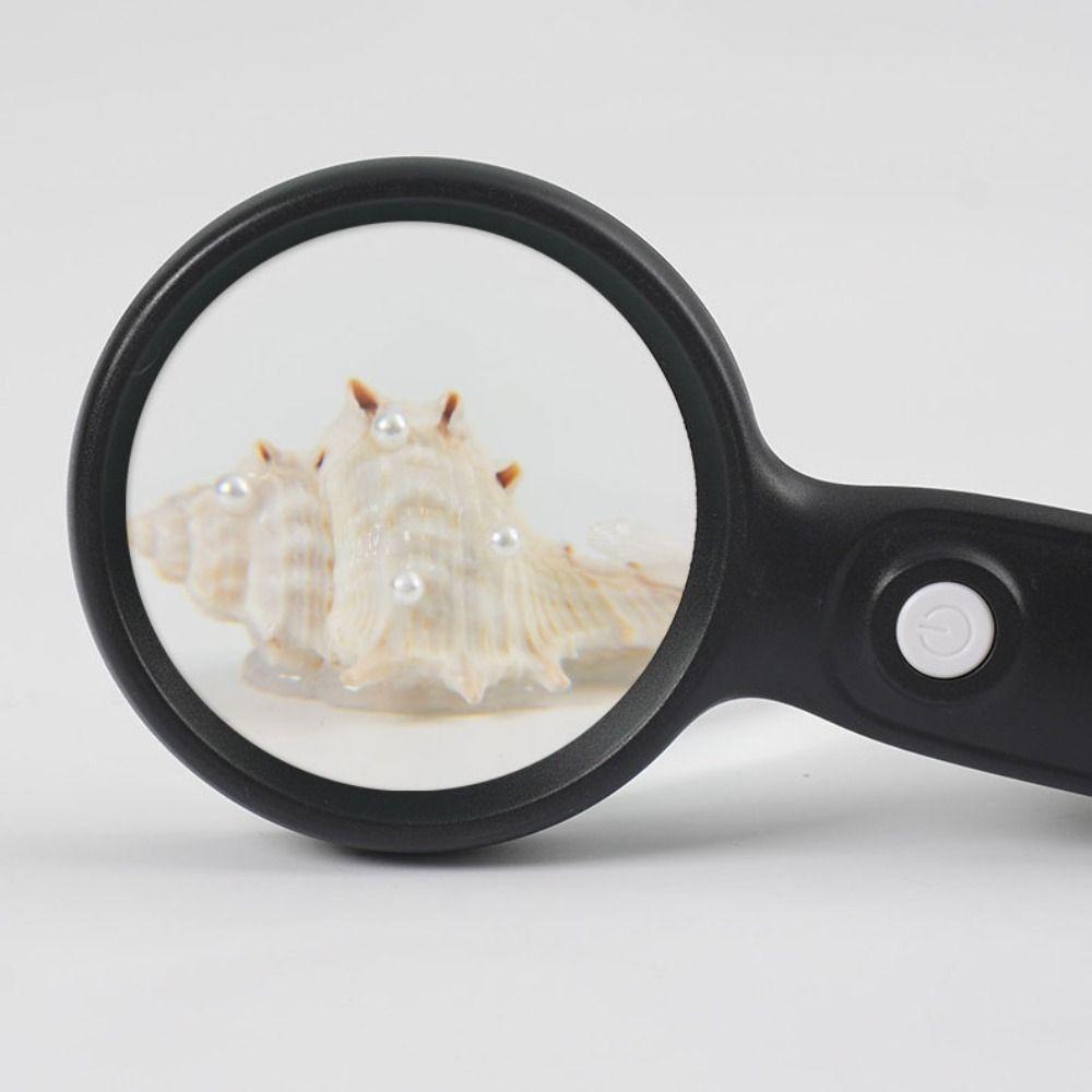 Illumination Hand Held Magnifying Glass HD Reading Magnifying Glasses  Seniors Reading