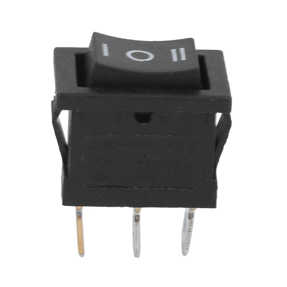 10Pcs KCD1 Mini Rocker Switch 3 Pin 3 Position Toggle ON-OFF-ON Boat Rocker Switch  Auto Toggle