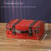 Vintage Wooden Portable Storage Box With Lid For Jewelry Collectibles And Personal Items