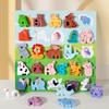 Wooden Children'S Cartoon Animals 26 Letter Capital Words Cognition Early Education Puzzle Toys