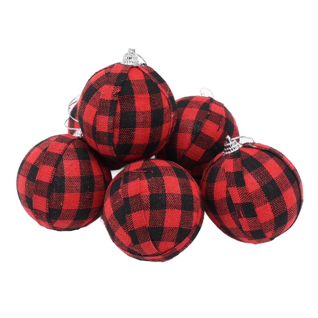 6 Stück 70 mm 2,76 Zoll Weihnachtskugeln Weihnachtsbaumschmuckkugeln Neujahrsdeko Rot