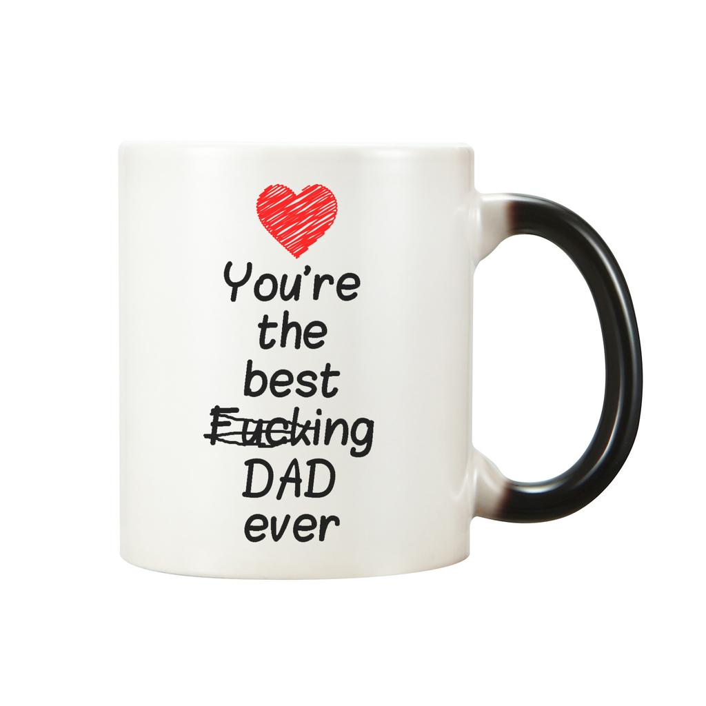 Father's Day Ceramic Coffee Mug Water Cup Temperature-sensitive Color-changing Cup