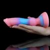 Super Soft Lightable Animal Penis Dog Dildo Adult Sex Toy Female Monster Cock Suction Cup Anal Toy Male Female Masturbation