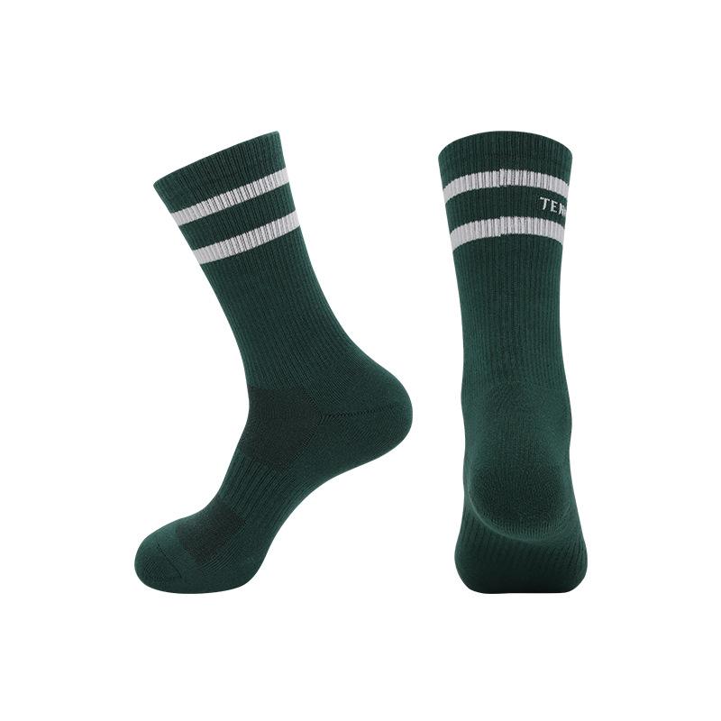 Sommer Professionelle Tennissocken Handtuchsohle Verdickt Sportsocken Herren und Damen Atmungsaktiv Rutschfest Schweißabsorbierend Mittellange Socken