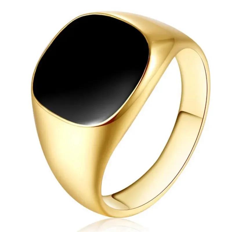 Biker Punk Style Rings for Men Width Signet Square Finger Fashion Brand Zircon Accessories Whole Sale